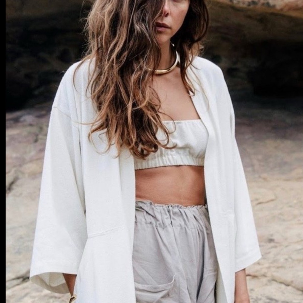 Ozma of California Raw Silk Kimono Jacket